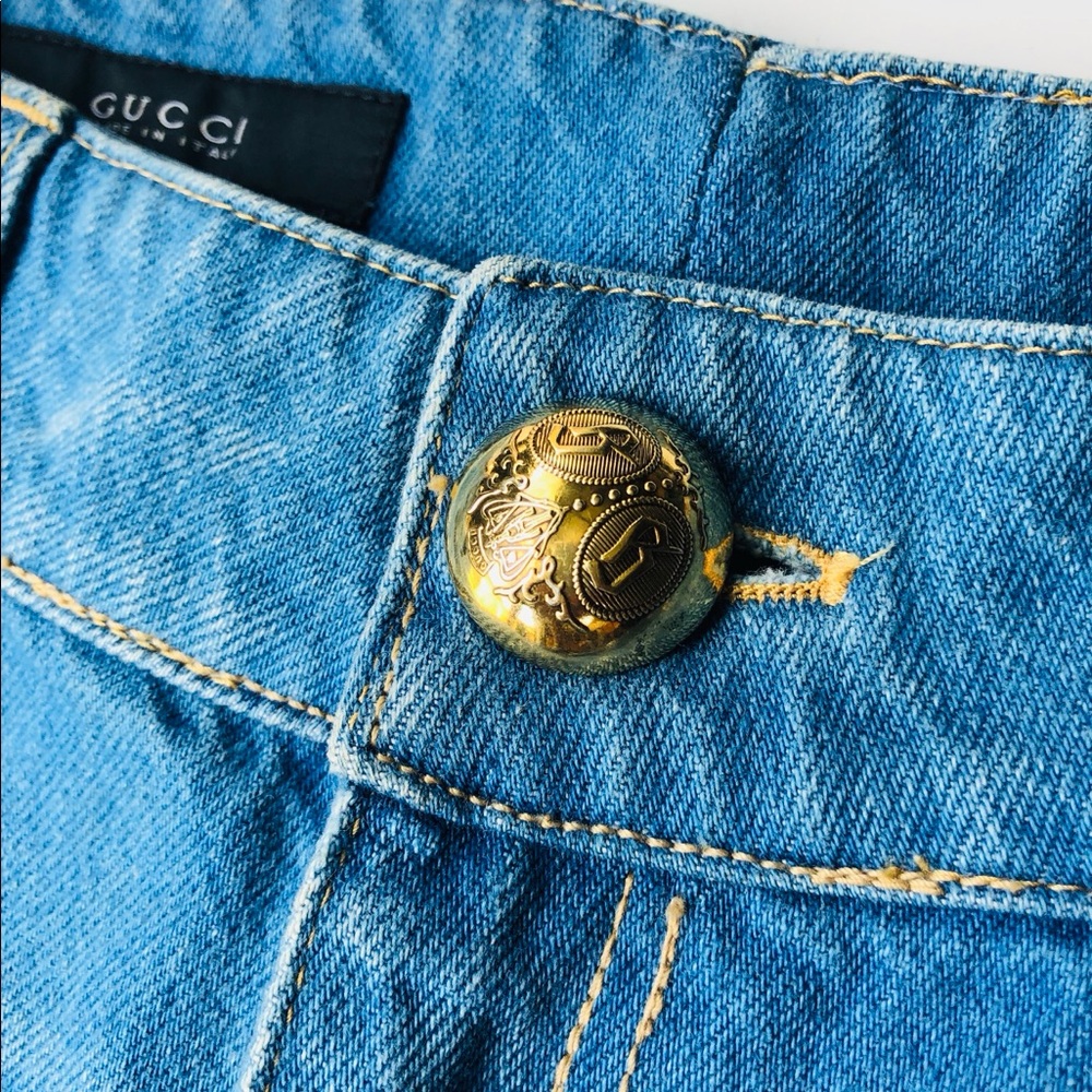 😍 GUCCI Cropped high-rise wide-leg jeans - Picture 12 of 15